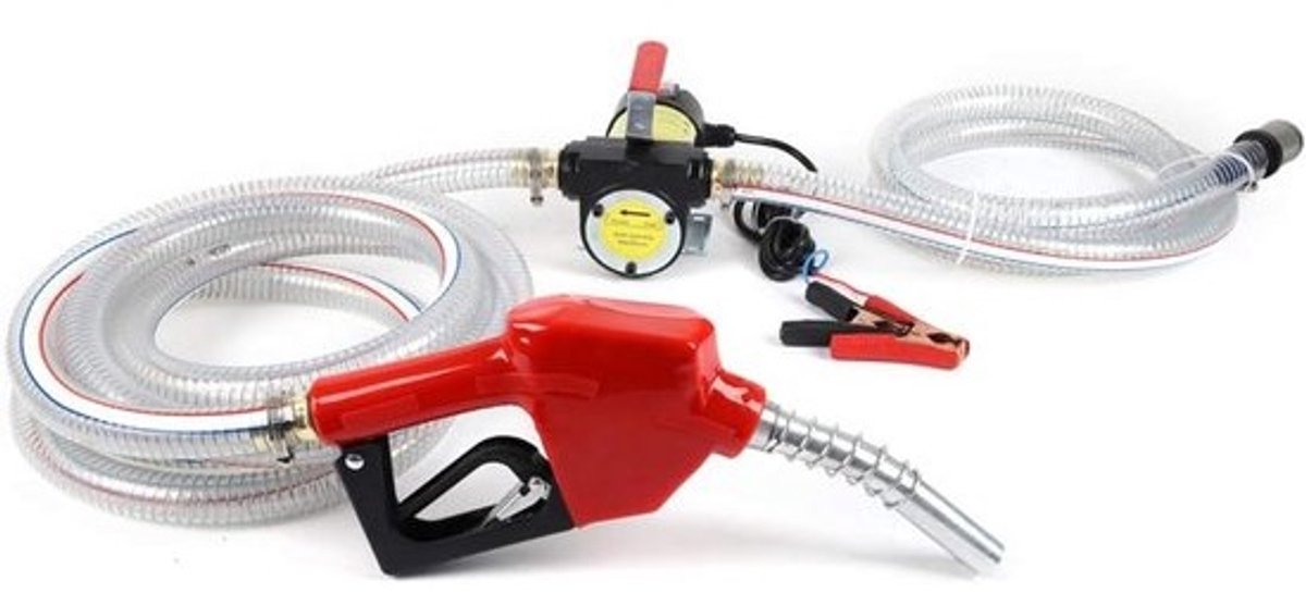 Zelfaanzuigende 12V Dieselpomp en Oliepomp 50 L/min met Automatisch Mondstuk