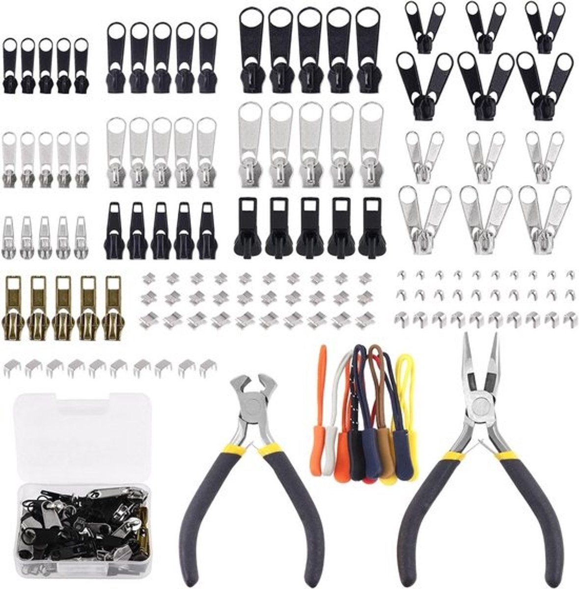 Complete Rits Reparatie Set met Tang voor Jassen, Tassen en Tenten