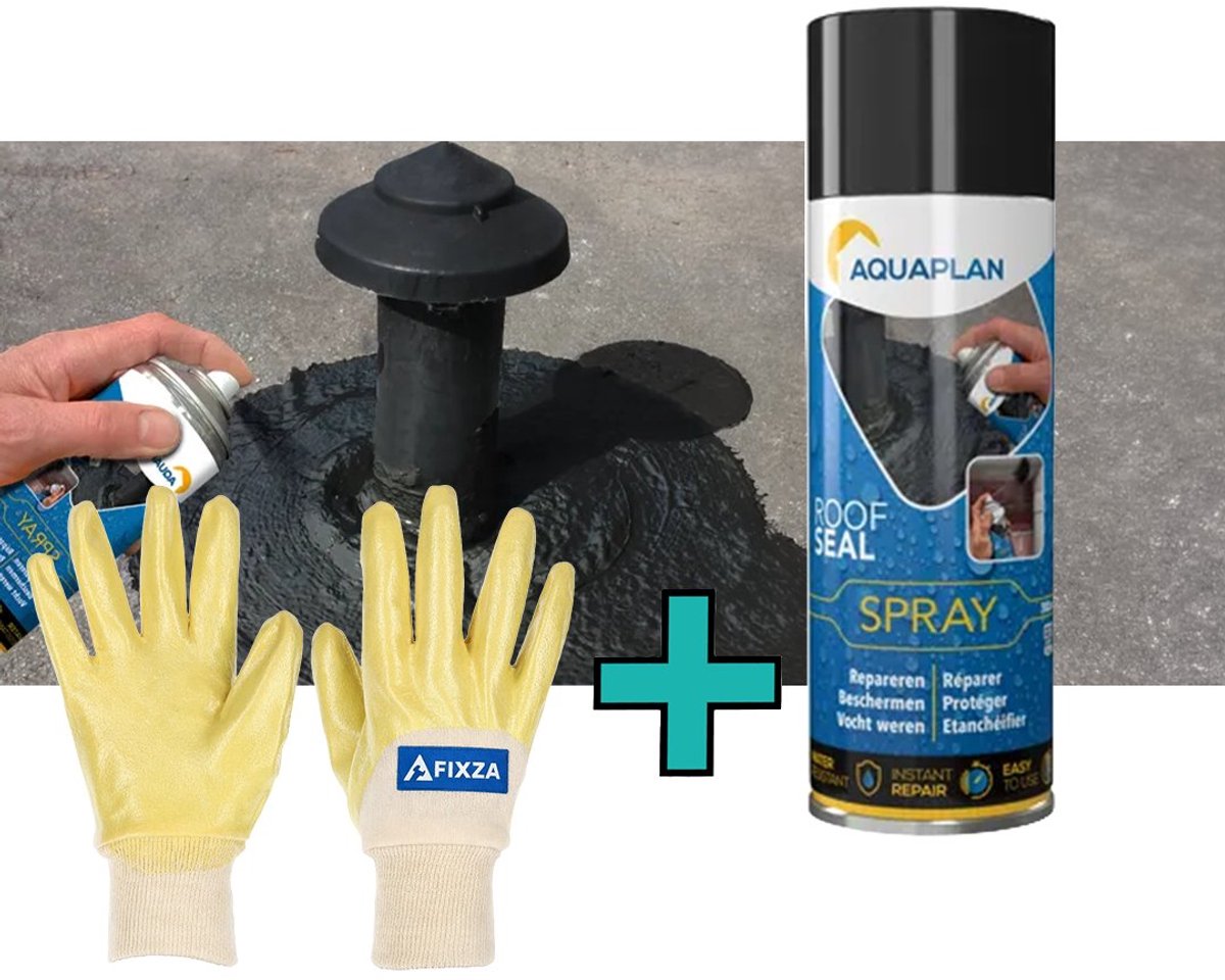Aquaplan Roof Seal Spray – set – Spray voor dakreparatie en lekkage afdichten zonder gereedschap - 300 ml
