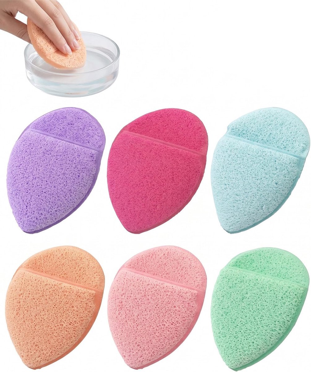 6 stuks (6 kleuren) voor grondige reiniging, make-up remover en zachte peeling van poriën, herbruikbaar en zacht voor de gevoelige huid.