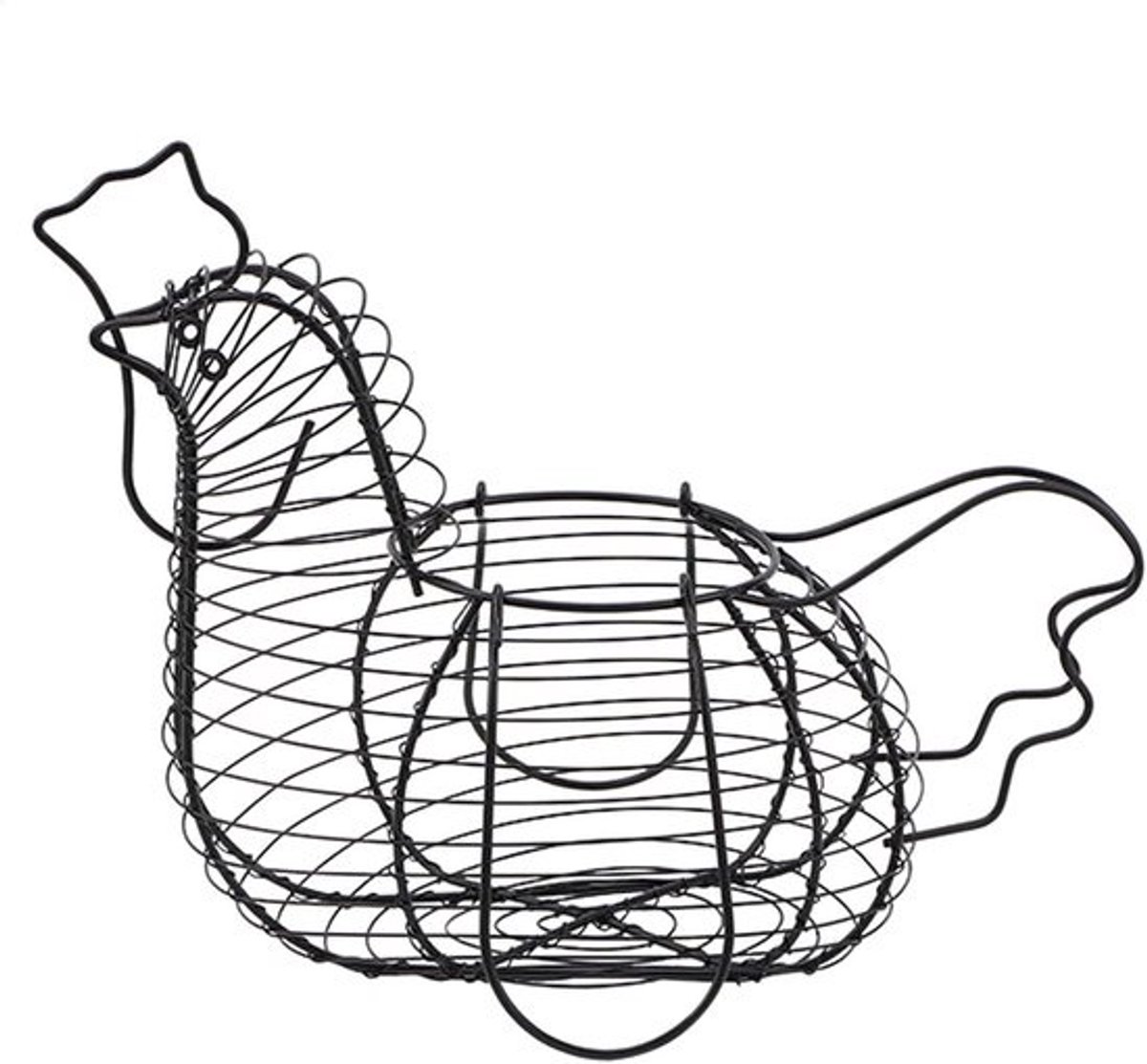 Eiermand Kipvorm - Eierhouder Keuken - Eieren Verzamelen - Grote Capaciteit - 33 x 21 x 20 cm - Zwart
