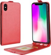 Flip case - Iphone XR Hoesje - Rood - Crazy Horse