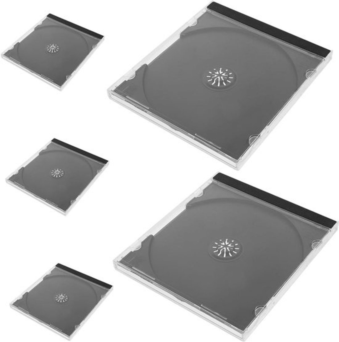 Cd Opbergdoos - Dvd Houder - Media Organiseren - Doorzichtig Design - 5 Delig - Transparant