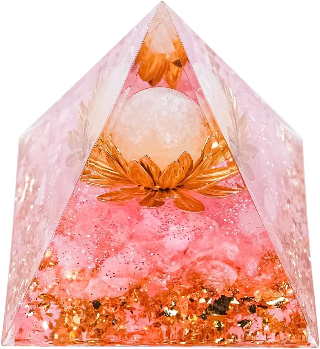 kristallen, energietoren, helende kristallen toren, spirituele kristalgeschenken voor vrouwen, lotusbloem Reiki natuur meditatie beschermingsenergie, roze