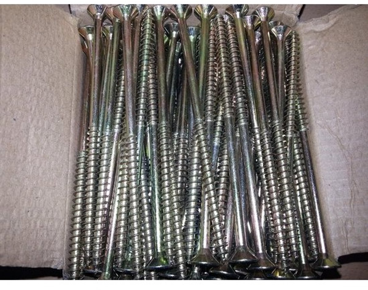 100x Spaanplaatschroeven 6x120 mm TORX Houtschroeven – Sterke Schroeven voor Houtverbindingen