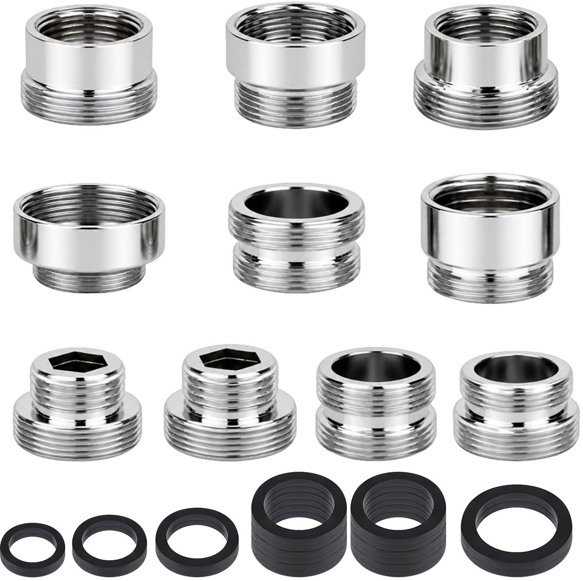 Kraanadapter Tuinslang Set - 10-delig - Messing - Voor Keuken, Badkamer en Tuin