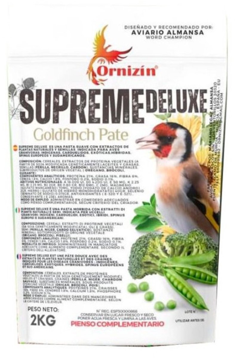 Ornizin Supreme Deluxe 2kg Eivoer - Pâté with 21% Protein