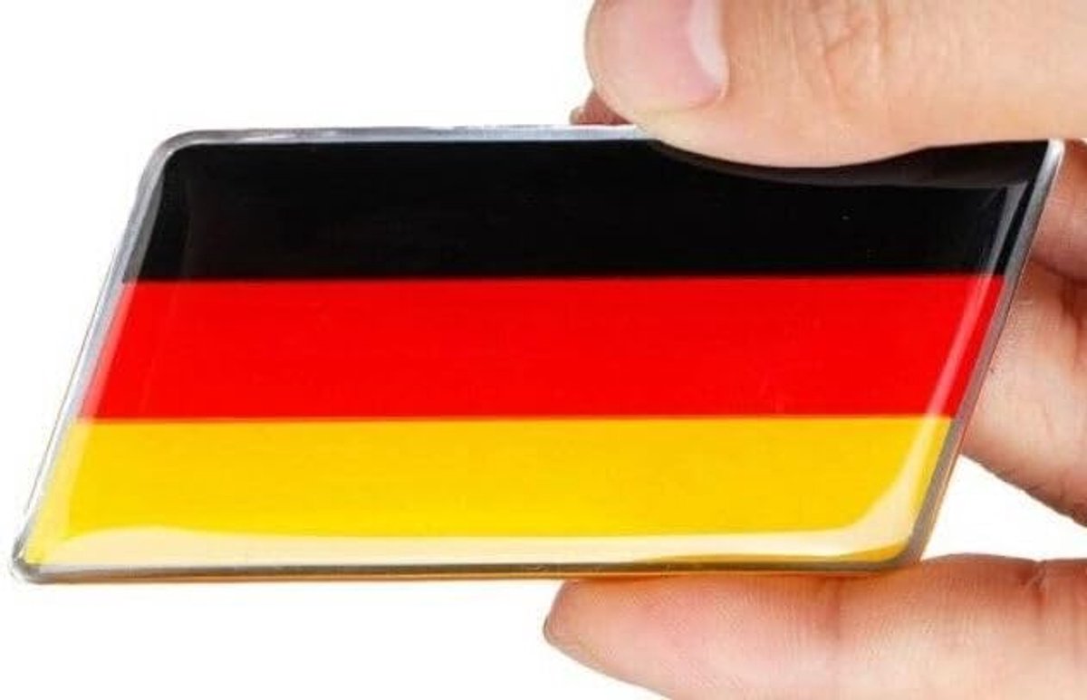 3D Duitse vlag auto embleem voor radiatorgrill voorgrill stabiele metalen uitvoering
