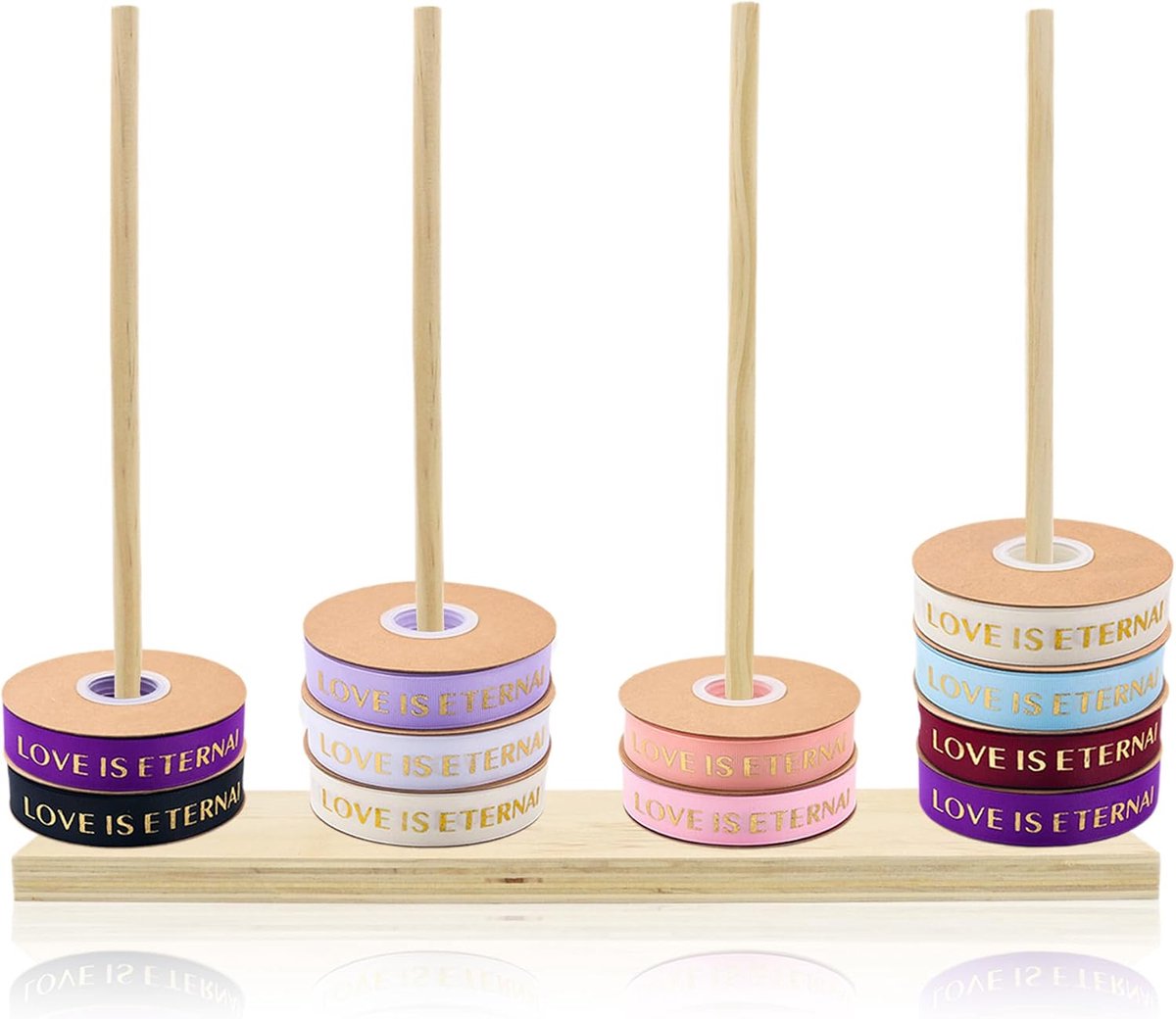 Lintorganizer voor knutselkamer, linthouder-organisatorrek, bureaulintspoelhouder, lint geschenkverpakking, opbergstandaard voor naaien, knutselkrans, tulerol, bloemistkunst (1 stuks)