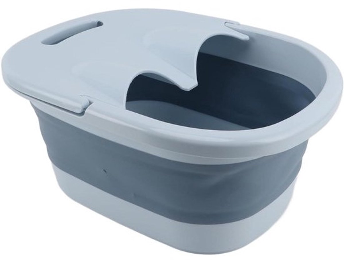 Opvouwbaar Voetenbad - Massagebad - Voetverzorging Thuis - Met Massagepunten - 39 cm - Blauw