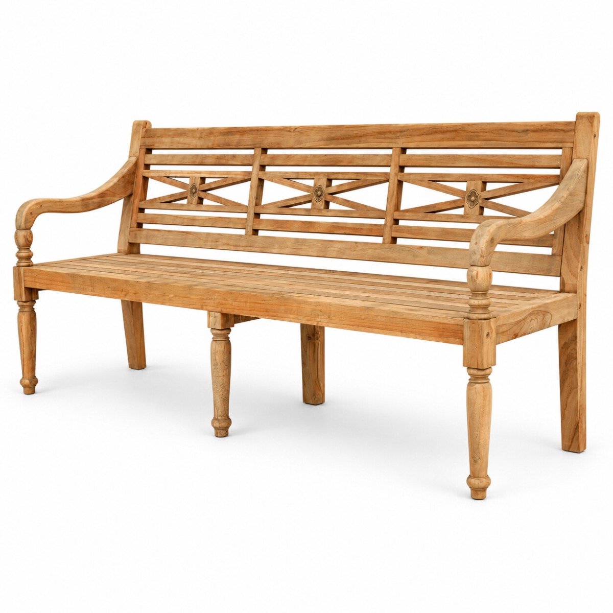 Teakea - Teak Stationsbank 200 cm - Gerecycled Eco-Teakhout - Duurzame Buitenbank