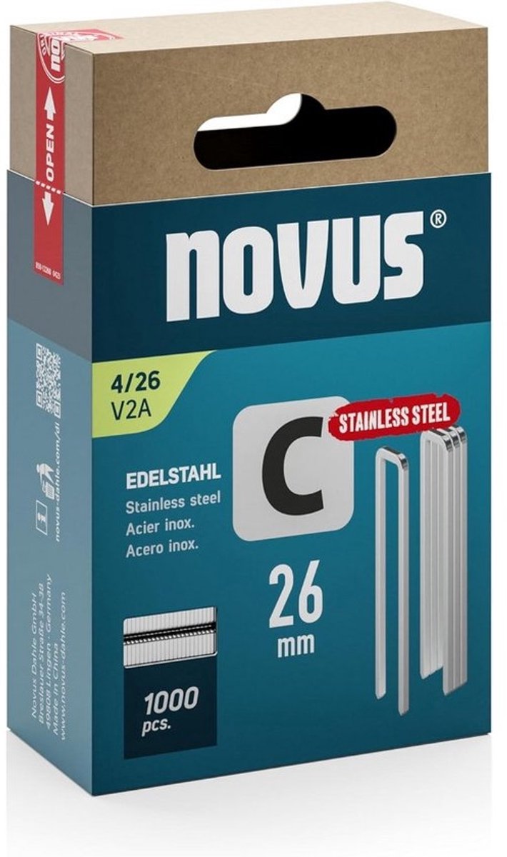 Smalle Rug Nietmachine Klem Type 4 Grijs 26 mm voor Handtacker