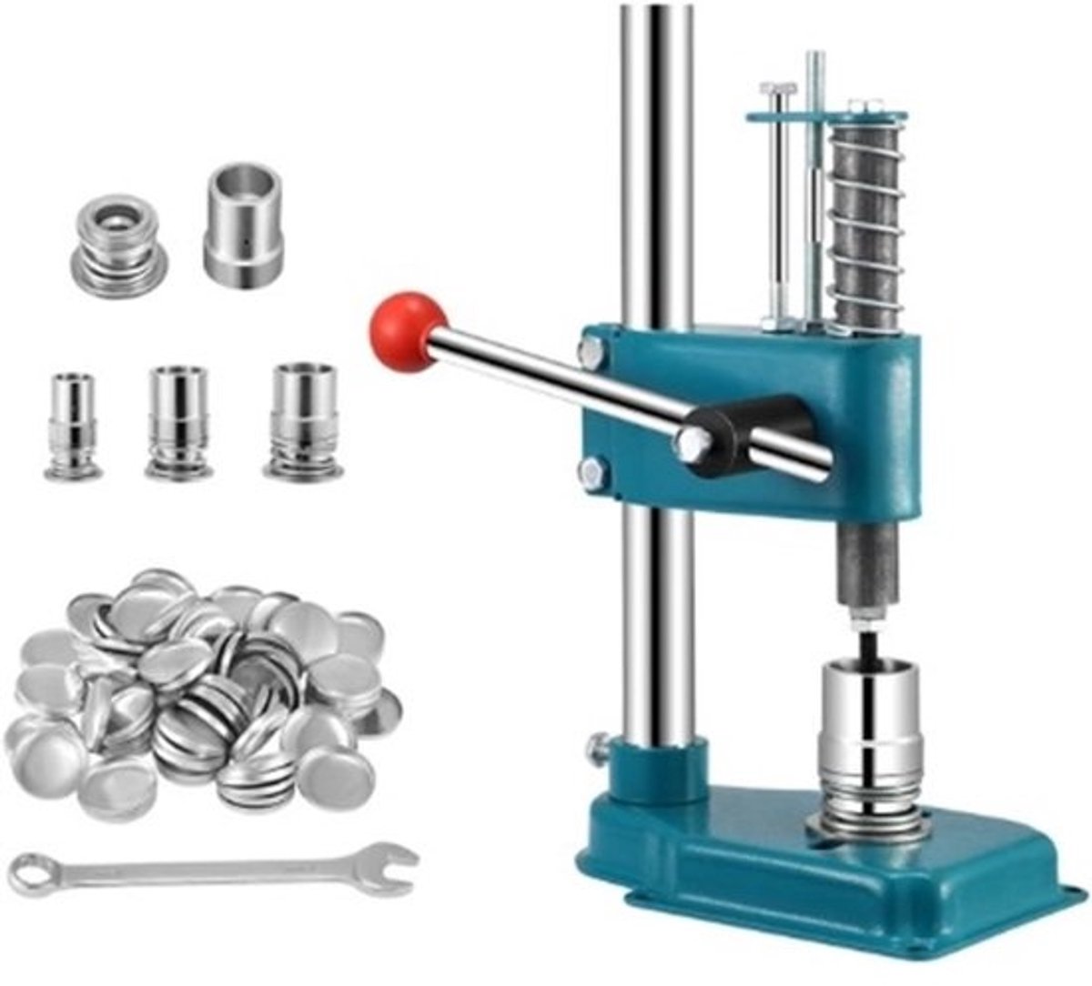 Knopenmaker Machine - Badge Machine - DIY Kleding Versieren - Ergonomische Handgreep - 30 mm - Blauw