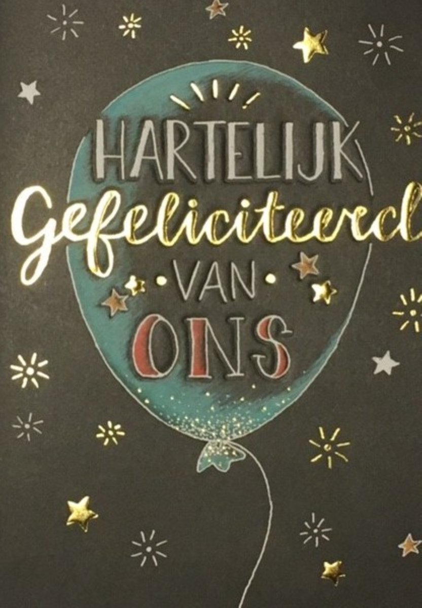 Luxe Wenskaart Verjaardag - Wenskaarten - Verjaardagskaart - Jarig - Happy Birthday - Geburtstag - Anniversary - Serie Sketch'd - Artige - Kaart - 1 Stuks - In Folie - Gratis Verzonden - Hoge Afnamekortingen - 12x17cm