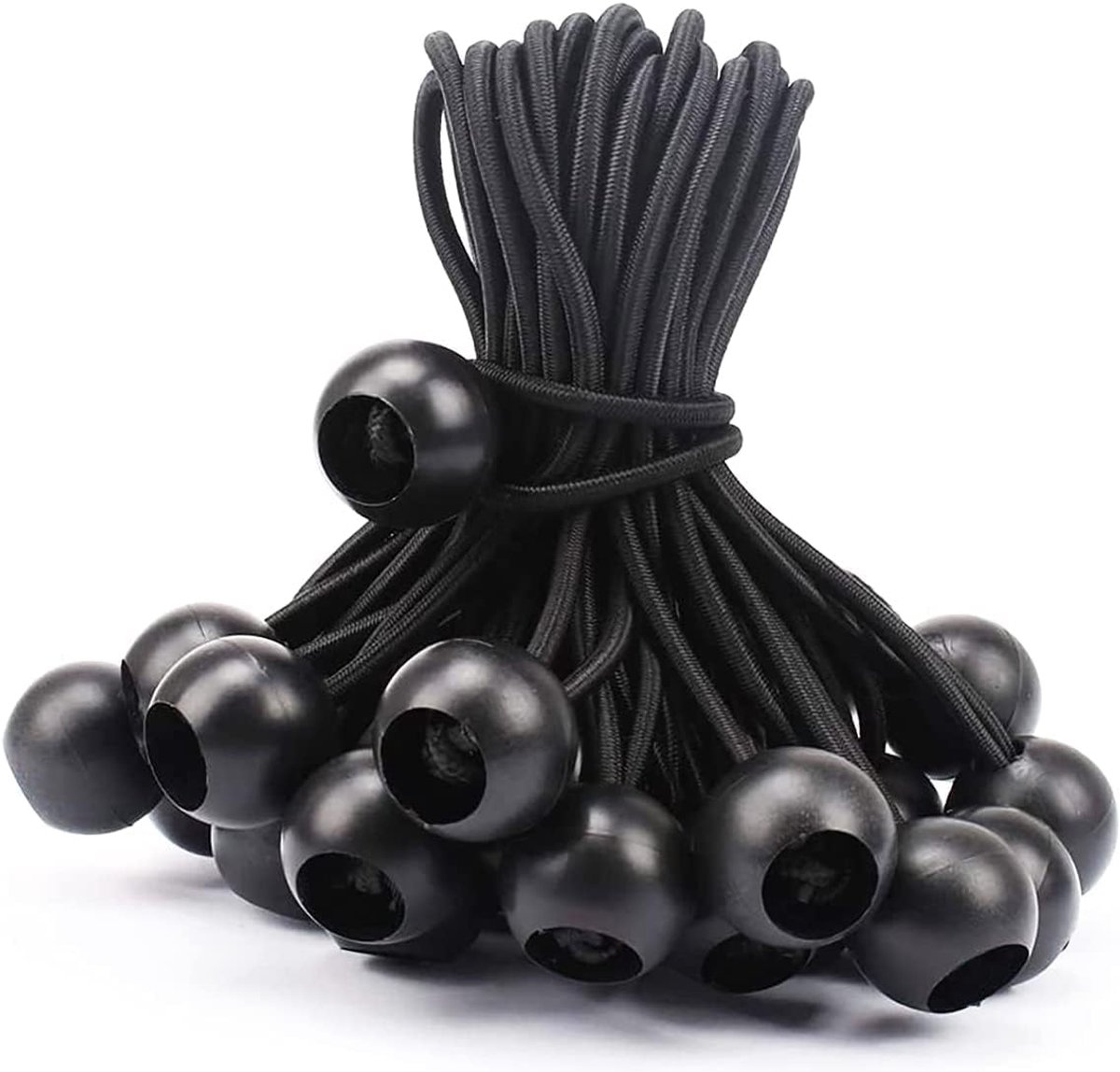 Dailygoods- Bungee-touw 100 stuks - Rubber - 15 cm - Zeilspanner - Bungee-touw met bal - Voor tenten/zeilen/posters - Bungee Cord