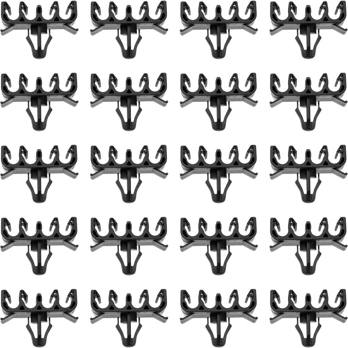 Dailygoods- Remleiding Clip 20 Stks - Remleidinghouder - Pijpsteun Clip - Kunststof - Binnendiameter 7 mm - Steel Diameter 15 mm - Lengte 19 mm - Remp
