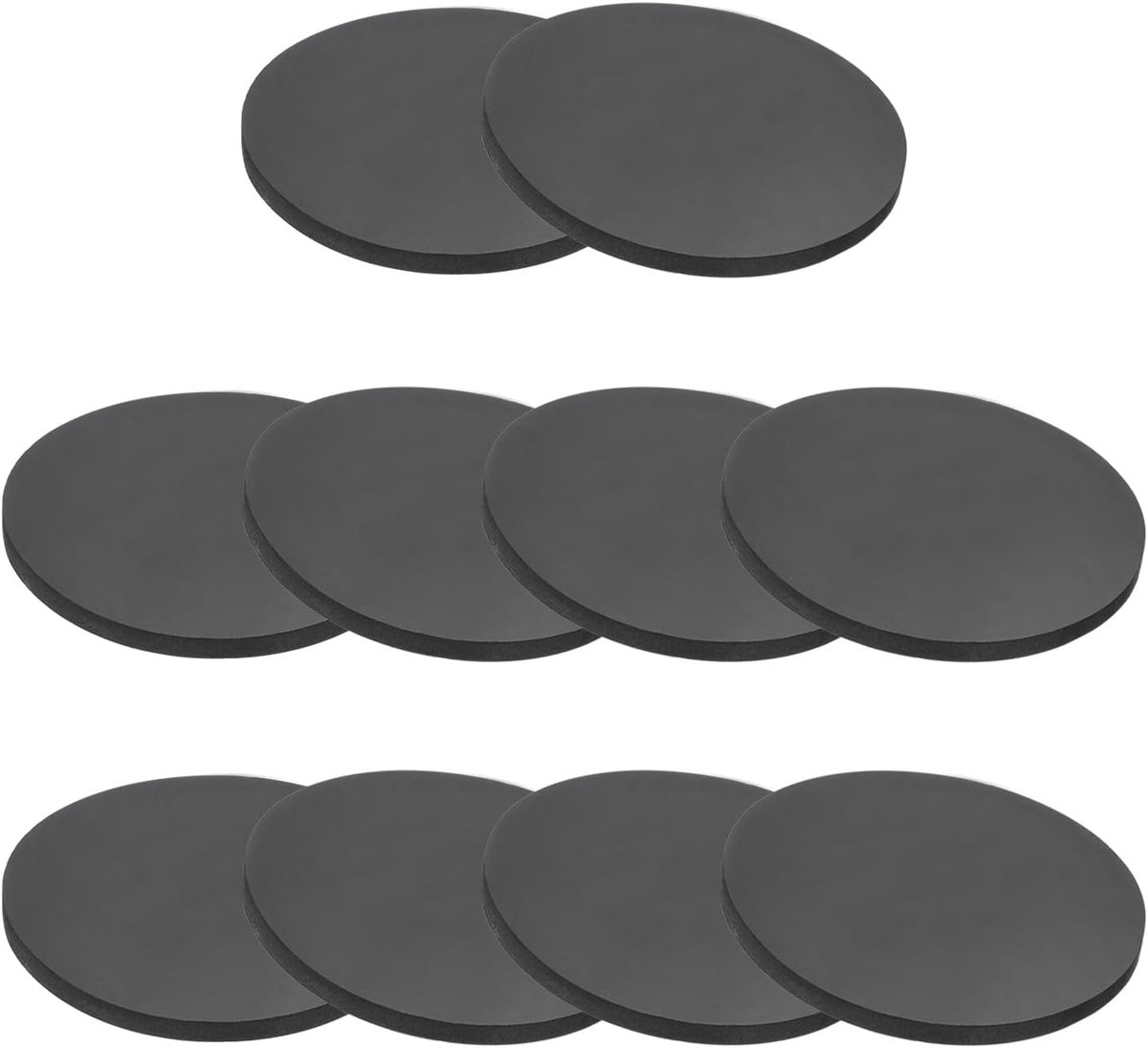 Rubber massieve schijven ringen, 10 stuks 85 mm ID x 6 mm dikke rubberen ronde pakking pad bussen spacer ring voor doe-het-zelf pakking ambacht, zwart