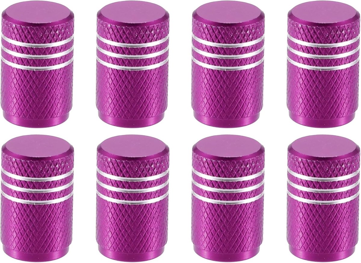 Dailygoods- Ventieldopjes Universeel - 8 Stuks - Stofdicht - Aluminiumlegering - Flexibel - Afmetingen 17x11mm - Ventieldoppen