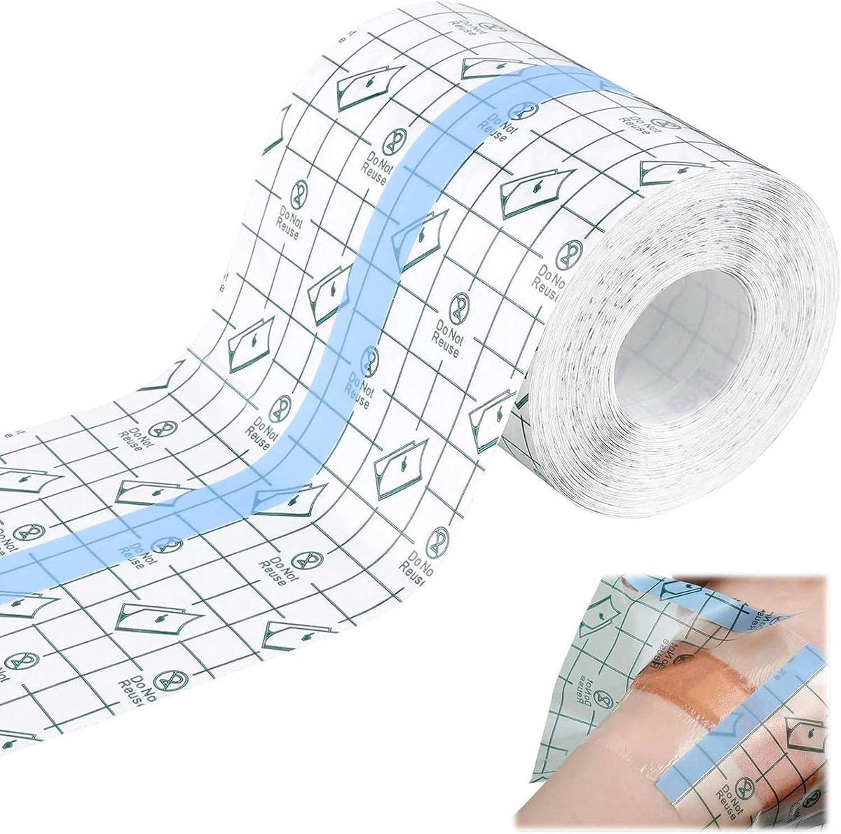 Dailygoods- Plakverband Waterdicht - Hypoallergeen - Professioneel - PU-folie - Medisch Gebruik - 1 Rol - Pleister