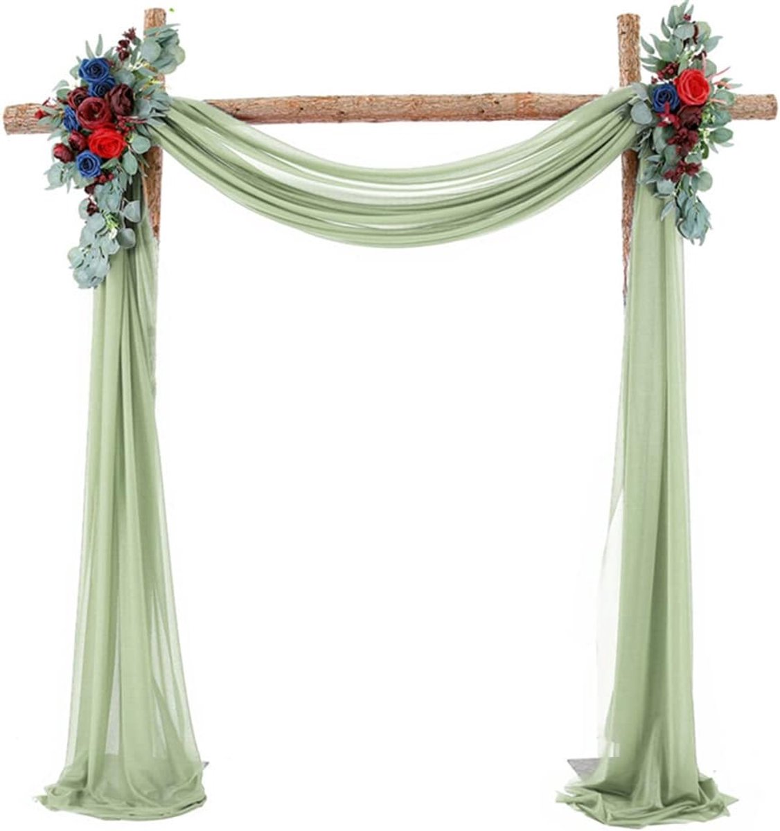 Dailygoods- Fotogordijn 70 x 300 cm - Tule - Achtergrondgordijn - Bruiloftdecoratie - Feestgordijn - Verstelbaar - Stretchgaren