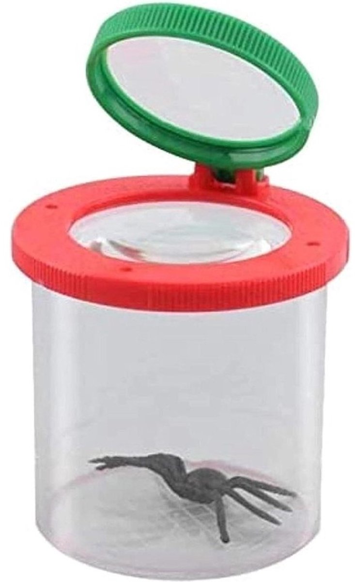 Vergrootglas - Loep - Lezen en hobby - Optische glazen lens - 1 kg - Rood