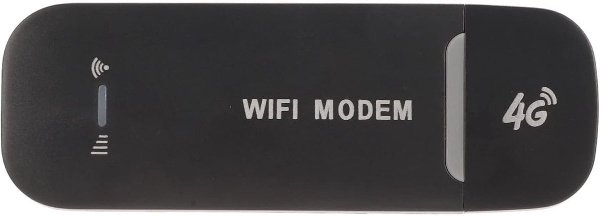 4G LTE dongle router zwart voor maximaal 10 gebruikers, stabiele verbinding, eenvoudig aan te sluiten, USB plug and play, 4G LTE router voor hotspot met micro-simkaart voor