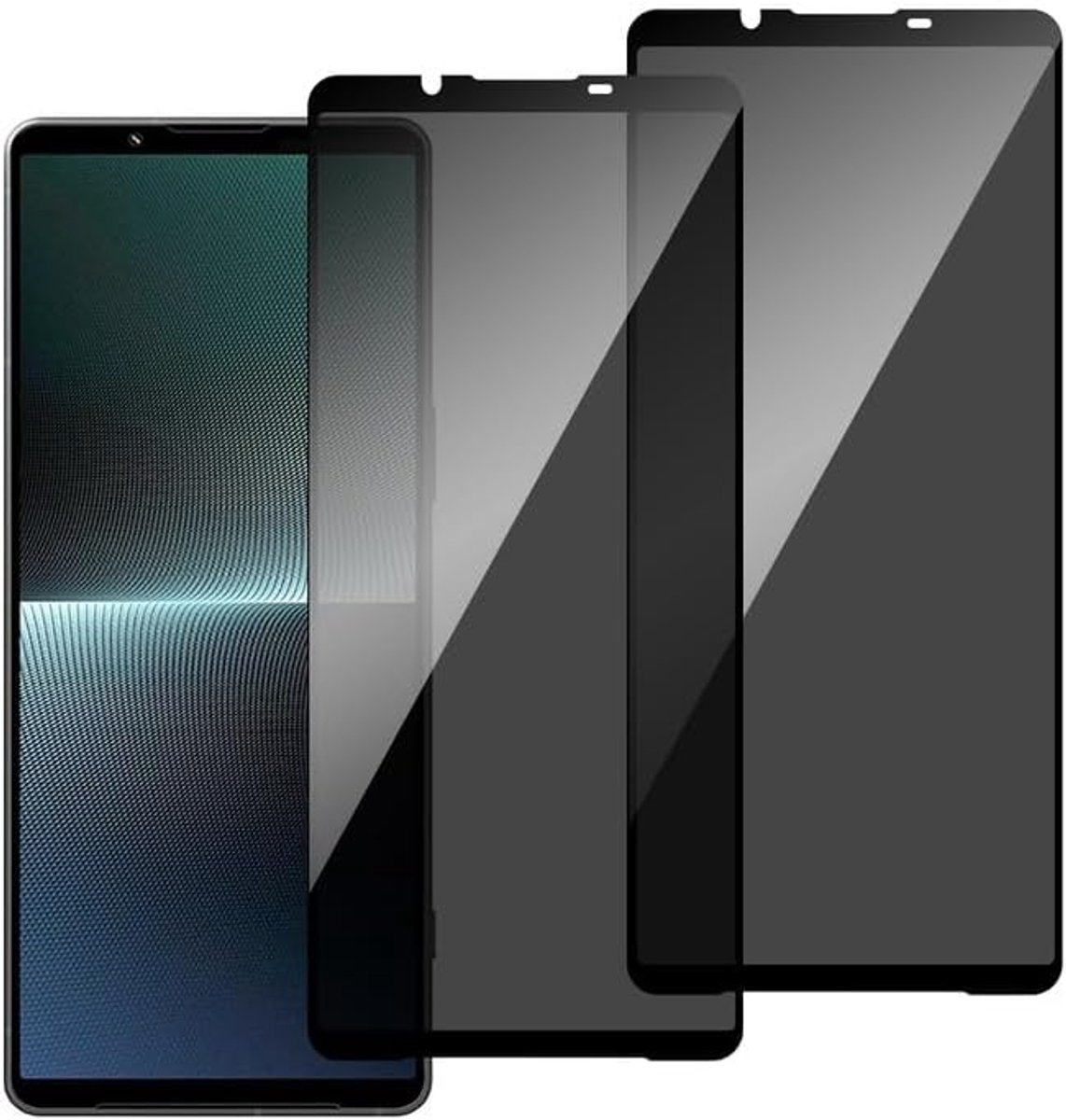 chejuza Privacy Displaybeschermfolie voor Sony Xperia 1 IV/V [2 stuks], hardheid 9H, volledige afdekking, anti-spy van gehard glas, HD-displaybescherming