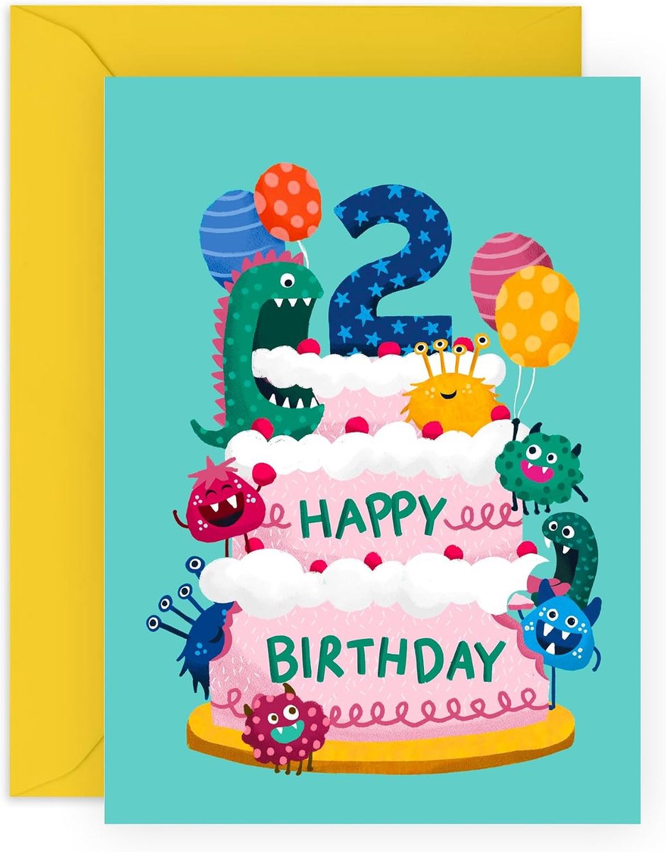 23 2 jaar oude verjaardagskaart jongens - Monster leeftijd 2 - gelukkige 2e verjaardagskaart kinderen - baby mijlpaal leeftijd twee - geschenken zoon neef kleinzoon - van mama papa - wordt