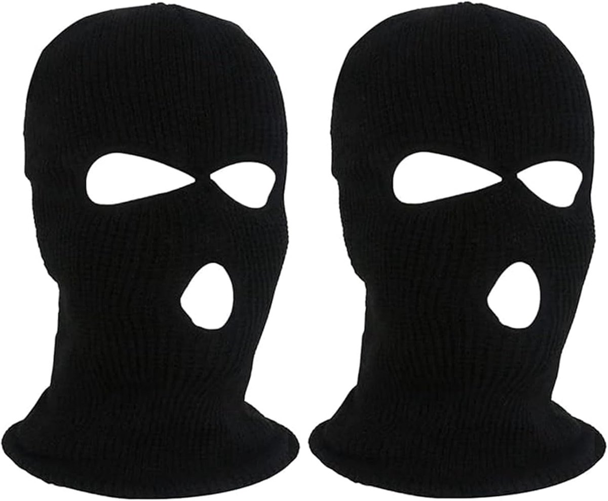 2 stuks winddichte bivakmuts, 3 gaten, bivakmuts, skimasker, motorbalaclava, voor outdoor-activiteiten, fietsen, uv-bescherming (eenheidsmaat)