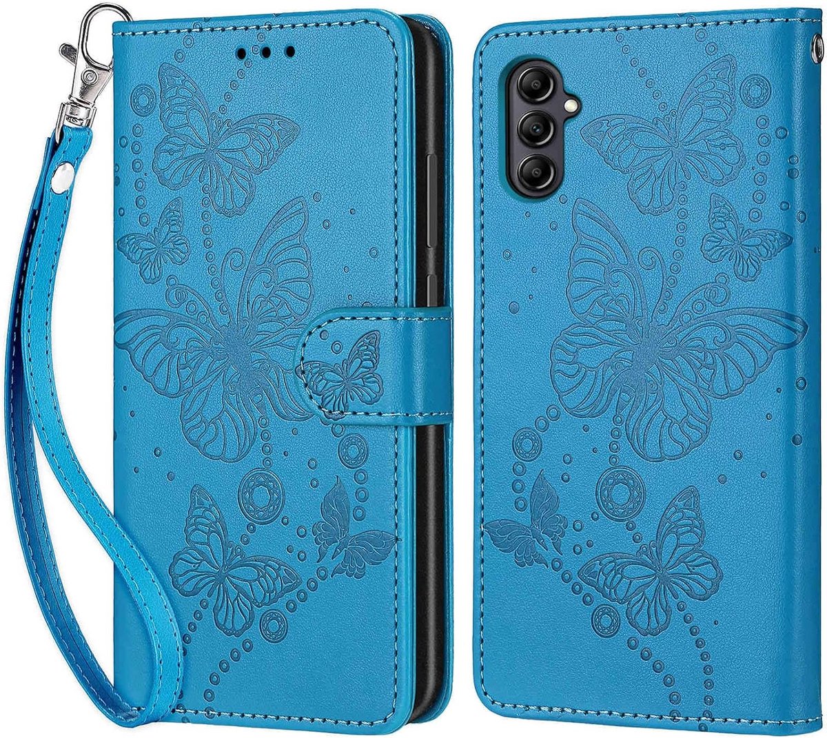 Telefoonhoesje voor Samsung Galaxy A14 4G/5G, vlinderblauw