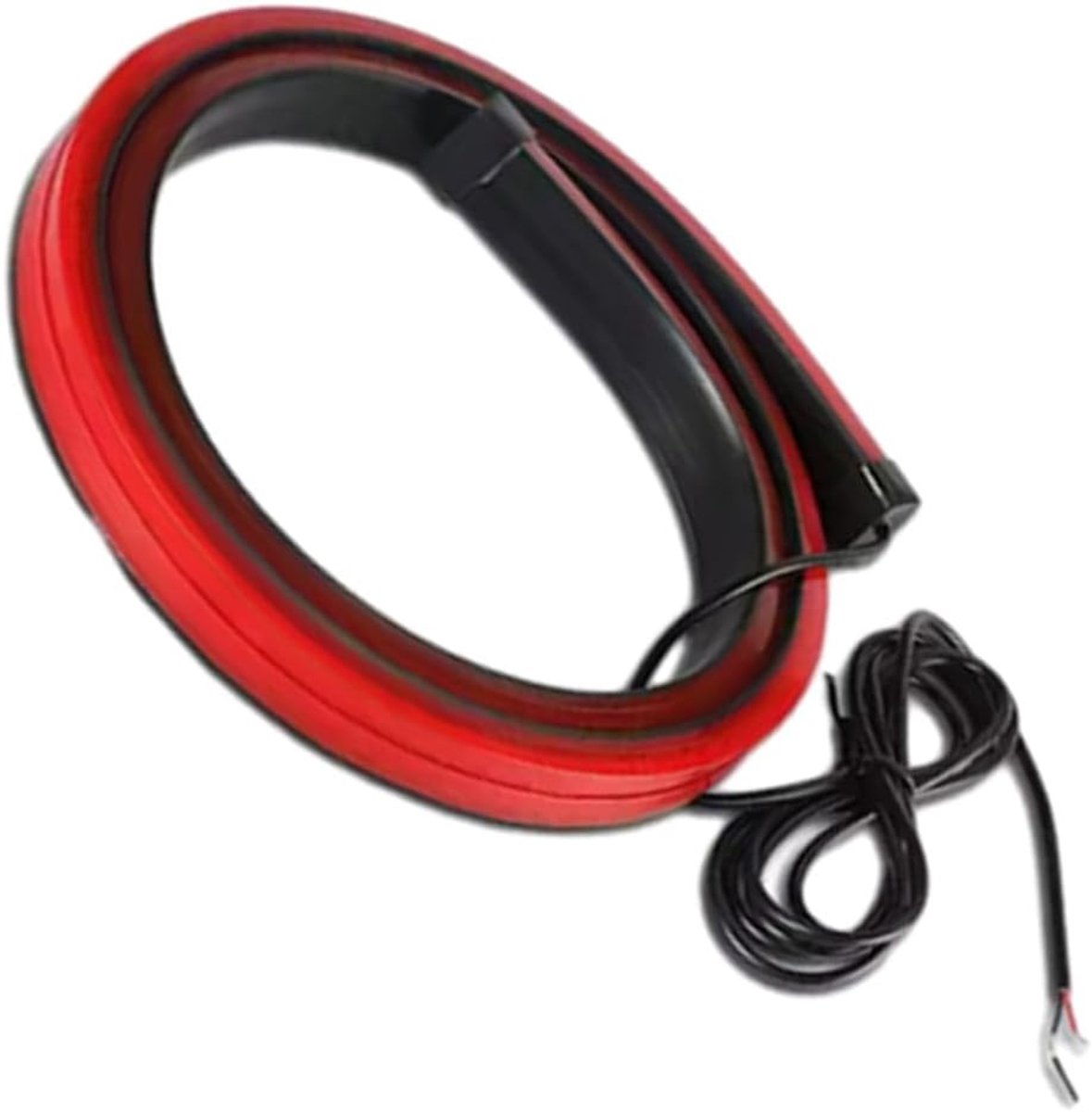 Derde remlichtstrip met hoge verlichting en 2 functionele standen, 12V PVC, rood licht, compatibel met veel automodellen, 100 cm/39,4 inch.