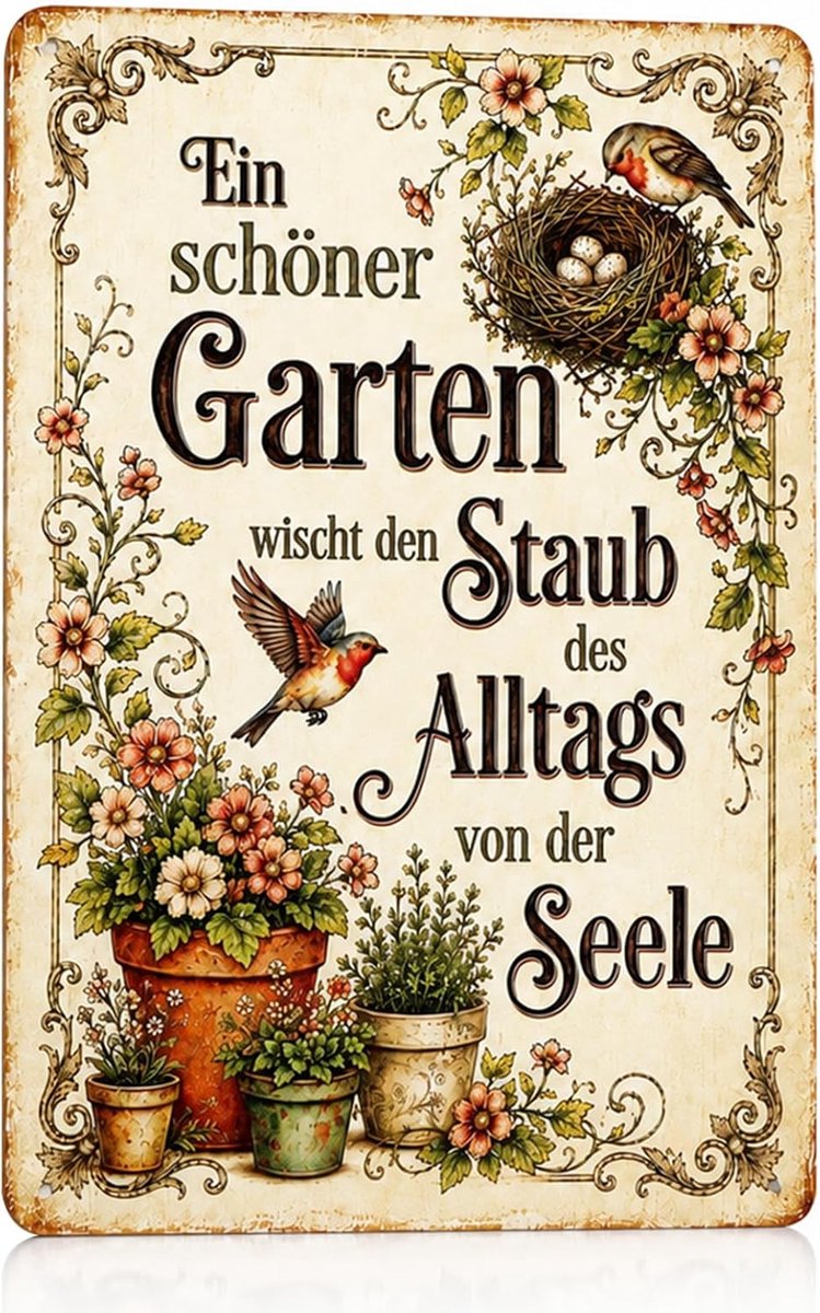 metalen bord, vintage metalen bord weerbestendig metaal