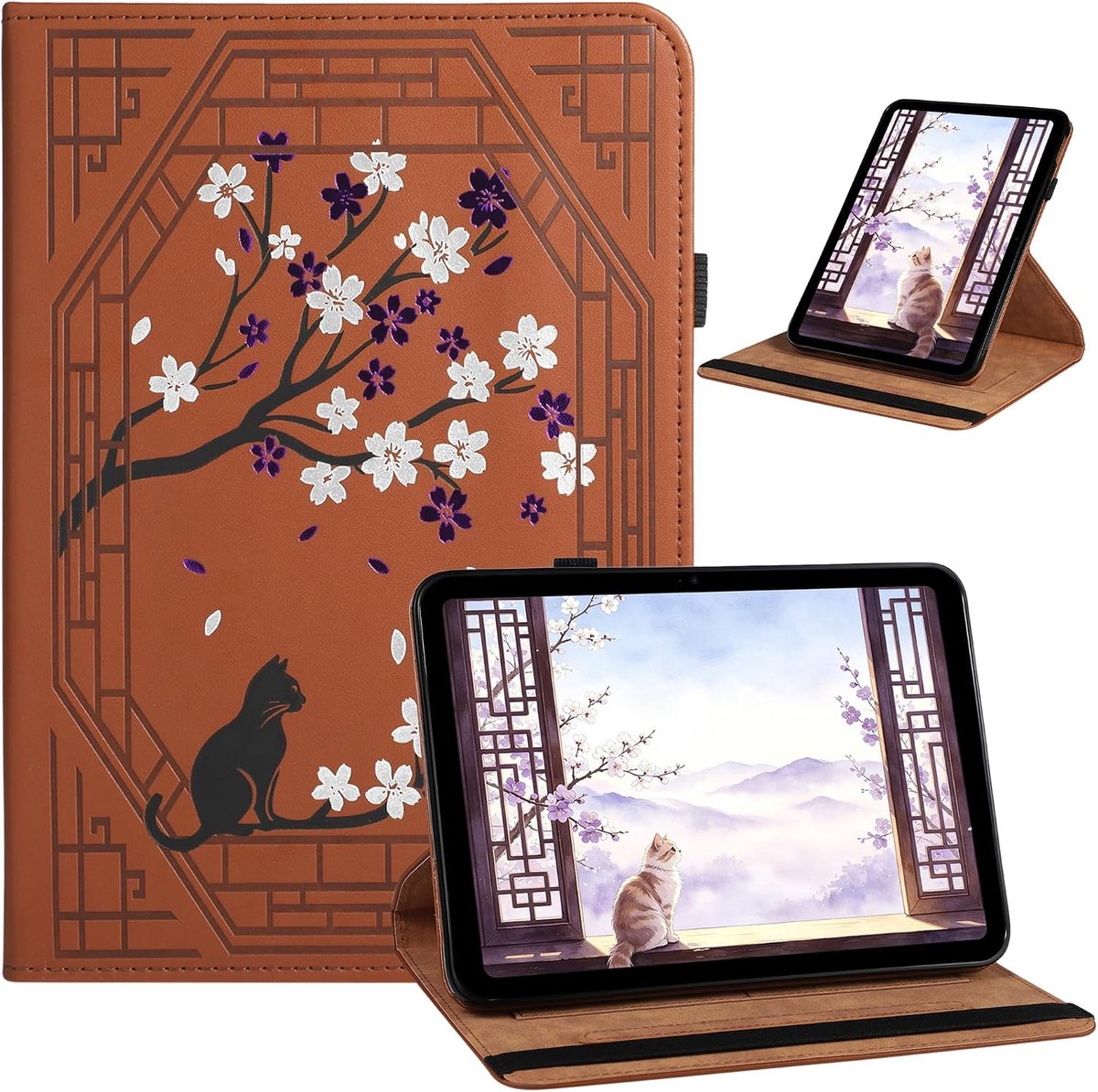 Beschermhoes voor iPad (A16) 11a/10e generatie, bruin