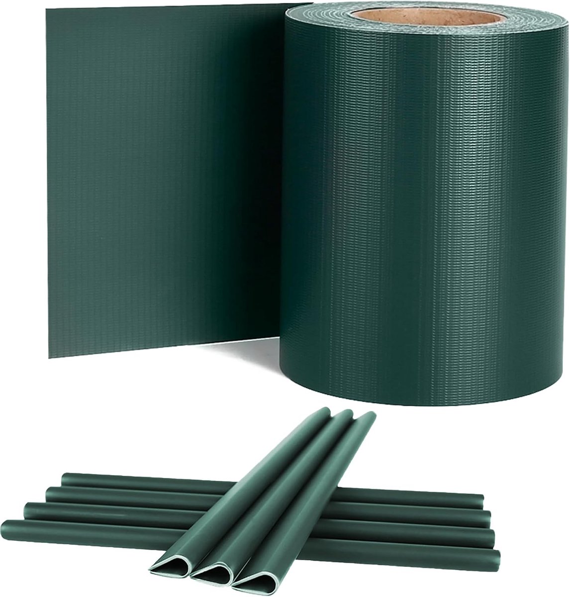 PVC Inkijkwerende stroken voor dubbelstaafmatten, 65 m x 19 cm dubbelstaafmat hek, ondoorzichtige omheining folie incl. 30 bevestigingsclips, zichtwerende omheining voor tuinhek en balkon,