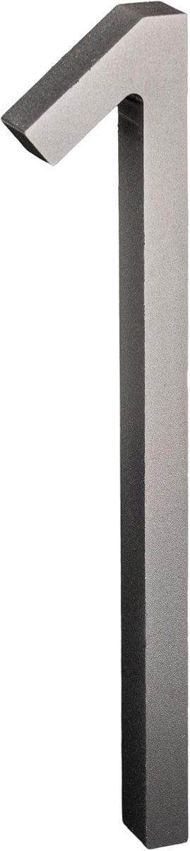 5in 3D zelfklevende deurnummer & postbusnummer - Waterdicht acryl (zilverachtig)