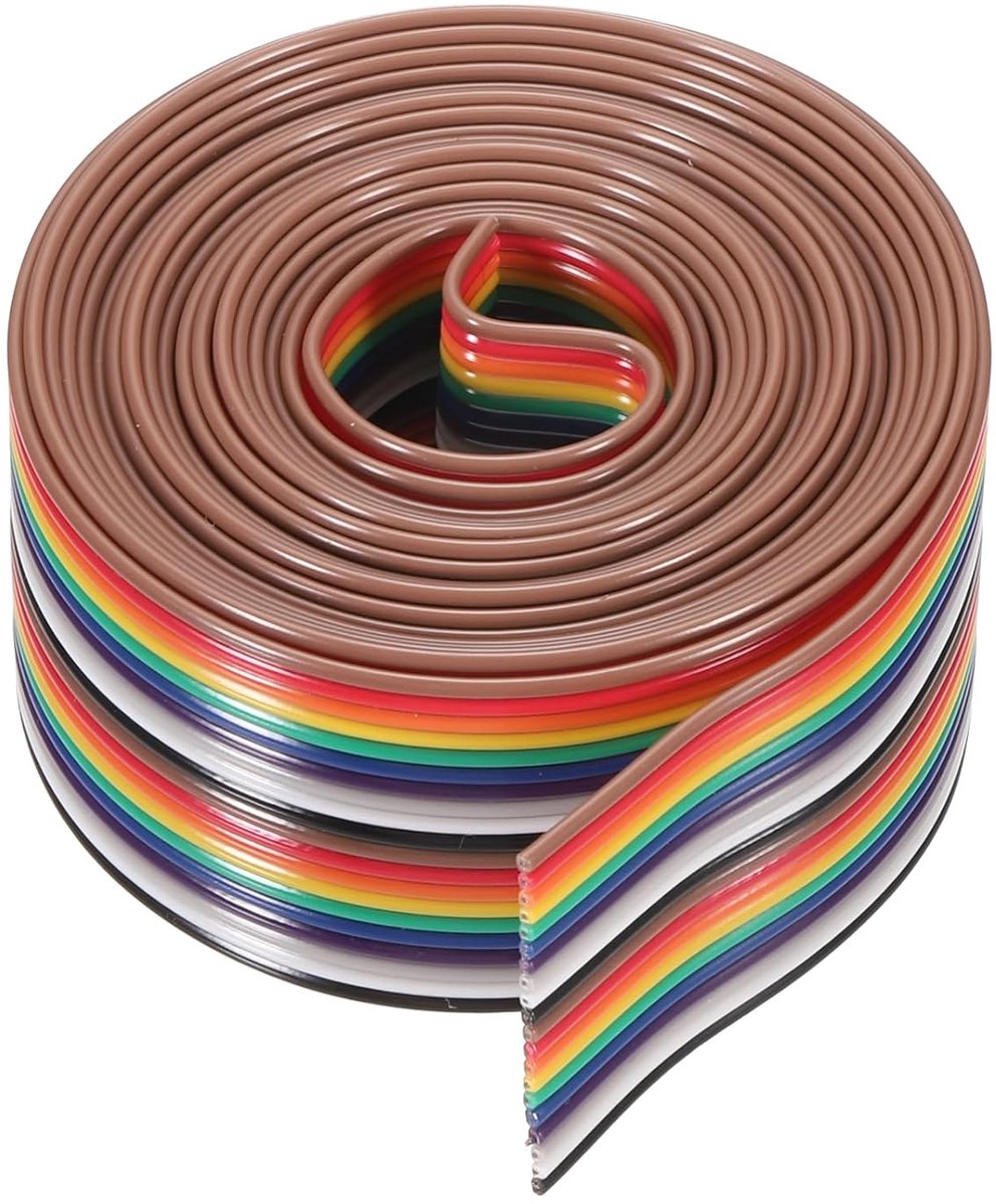 1 x 20-pins lint-regenboog-lintkabel 1,27 mm pitch breadboard jumper draden voor elektronische projecten