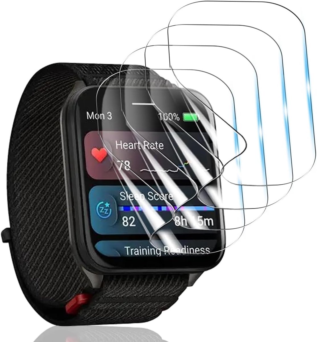 4 stuks displaybeschermfolie voor Garmin Venu X1, [geen gehard glas], volledige afdekking, krasbestendig, zonder luchtbellen, HD heldere folie voor Garmin Venu X1