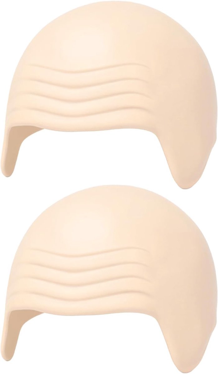 Vleespruik, 2 stuks, van natuurlijk rubber, voor cosplay, Halloween en kostuum voor heren, nep vleesschedel, kostuumaccessoires en make-up