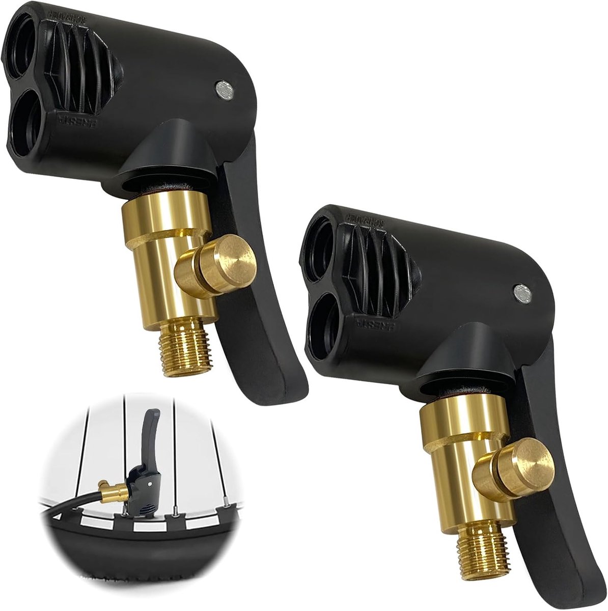 2 stuks Franse ventieladapters