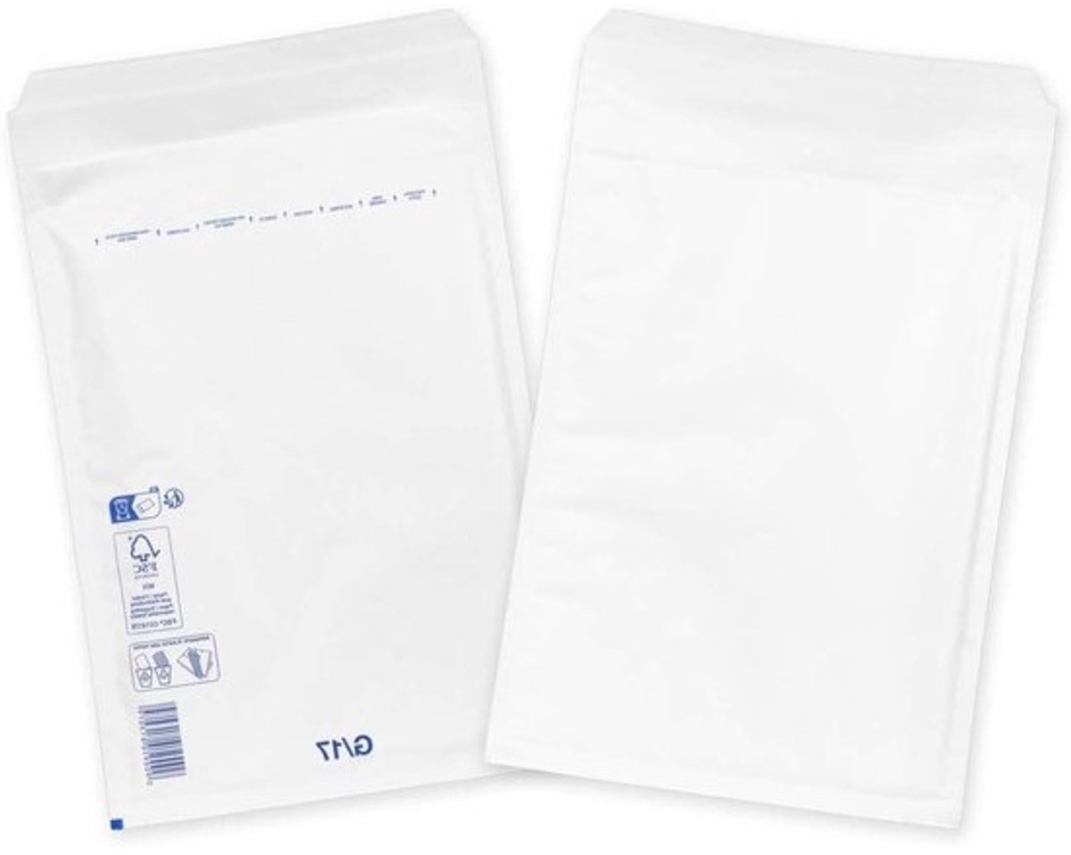 Luchtkussen Enveloppen - Gepolsterde Brieven - Veilig Verzenden - Waterafstotende Coating - 600 Stuks - Wit