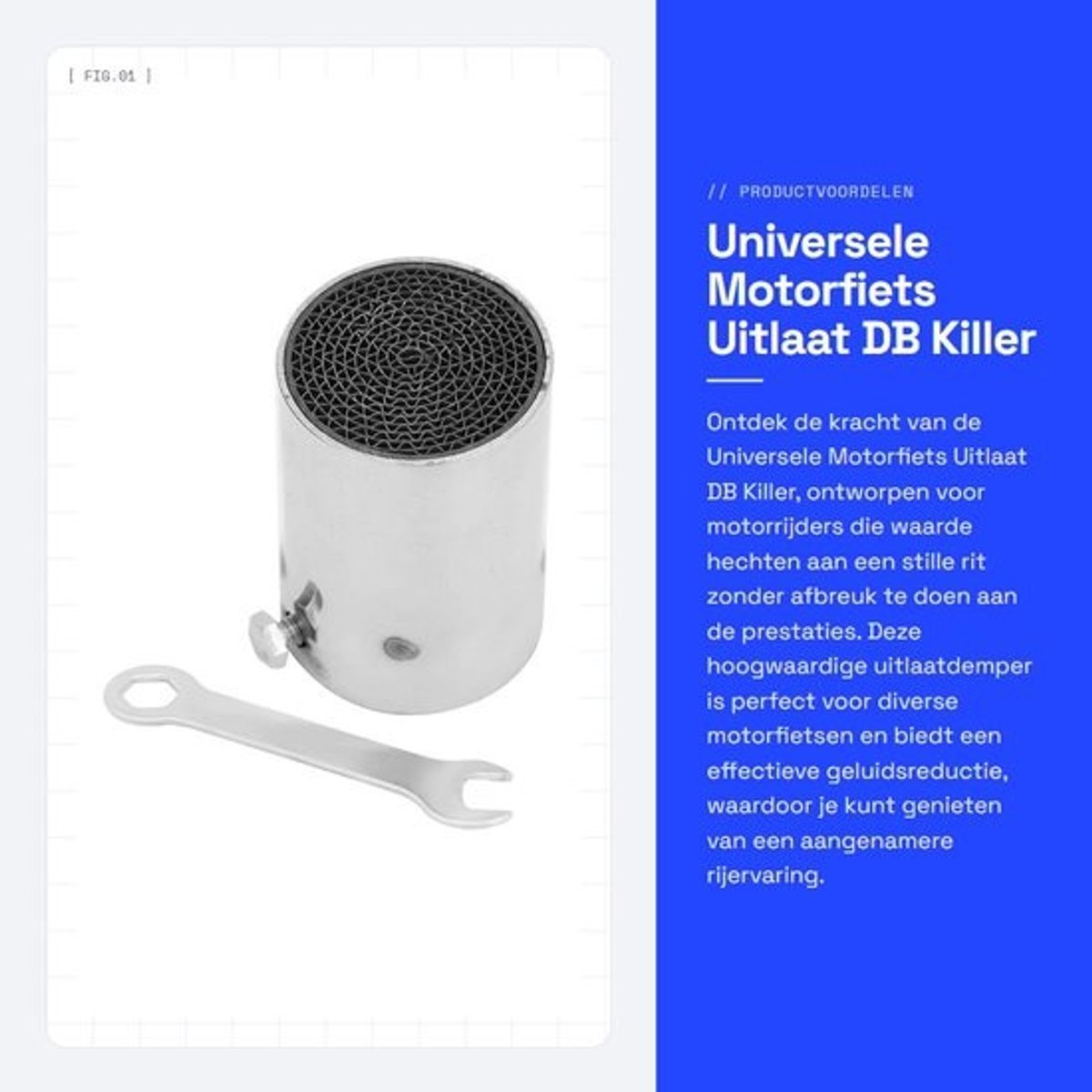 Jhubersproducts - Universele Motorfiets Uitlaat - Db Killer
