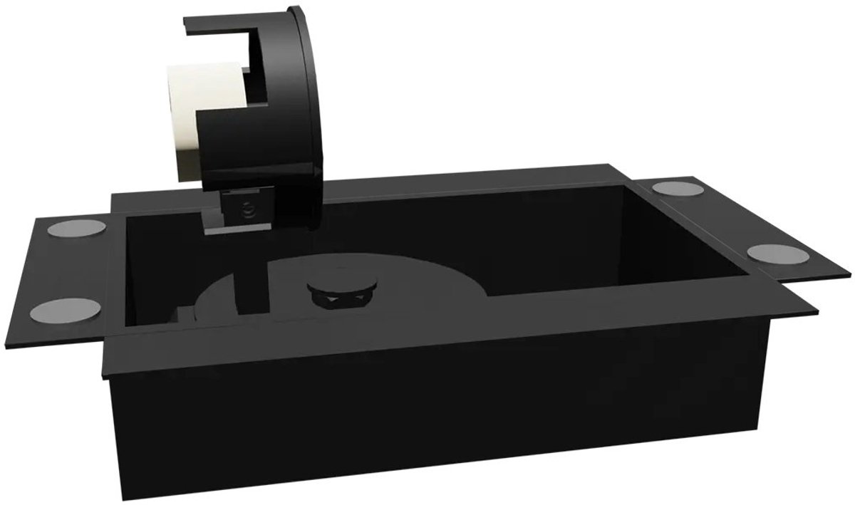 Nysit basisplaat voor 1-lichts opbouwspot, GU10 fitting, dimbaar, zwart staal, lamp niet inbegrepen