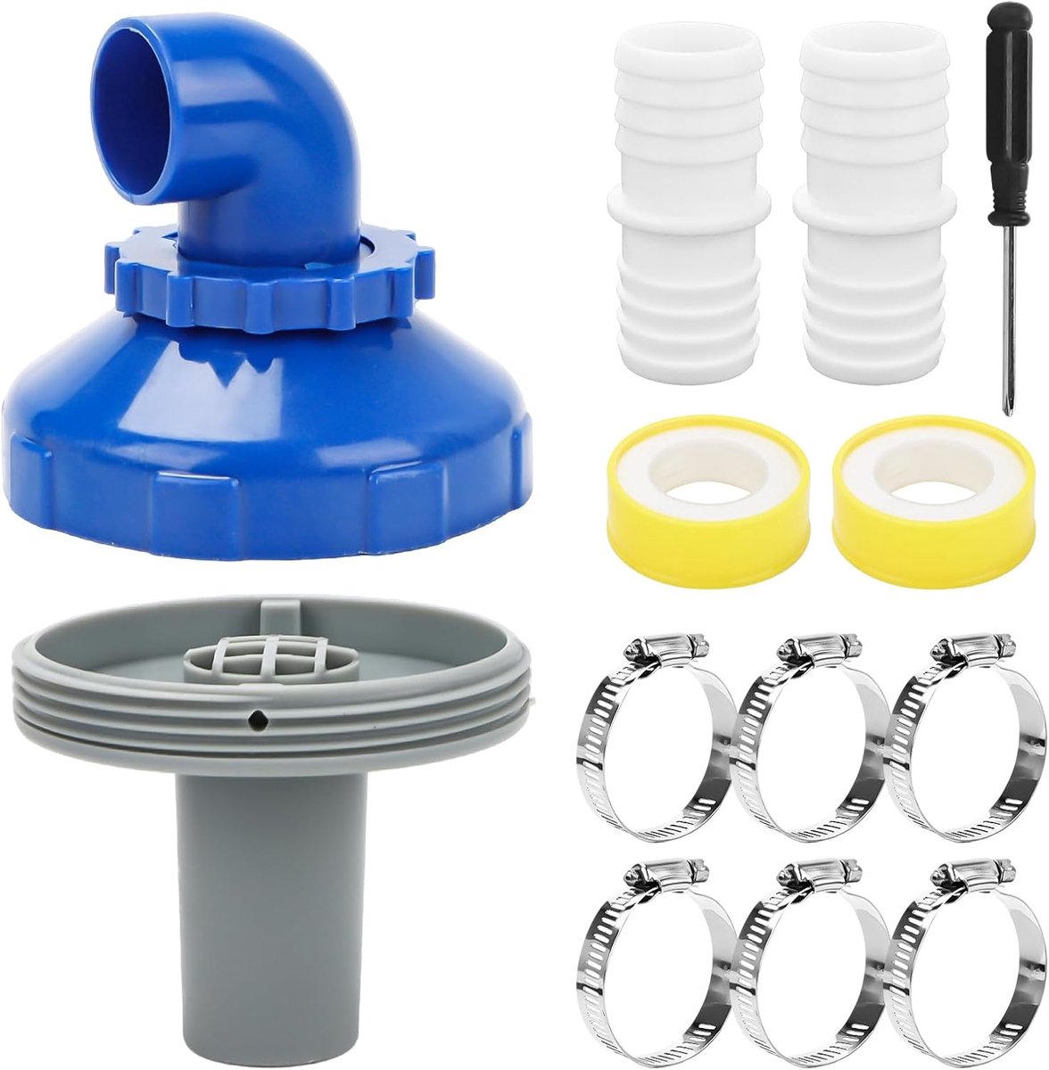 Zwembadmondstuk, draaibaar, uitlaatmondstuk, 32 mm, voor Intex Bestway zwembad, inlaatmondstuk, verstelbaar inlaatmondstuk, zwembadmondstuk, uitlaat, uitstroom-accessoires