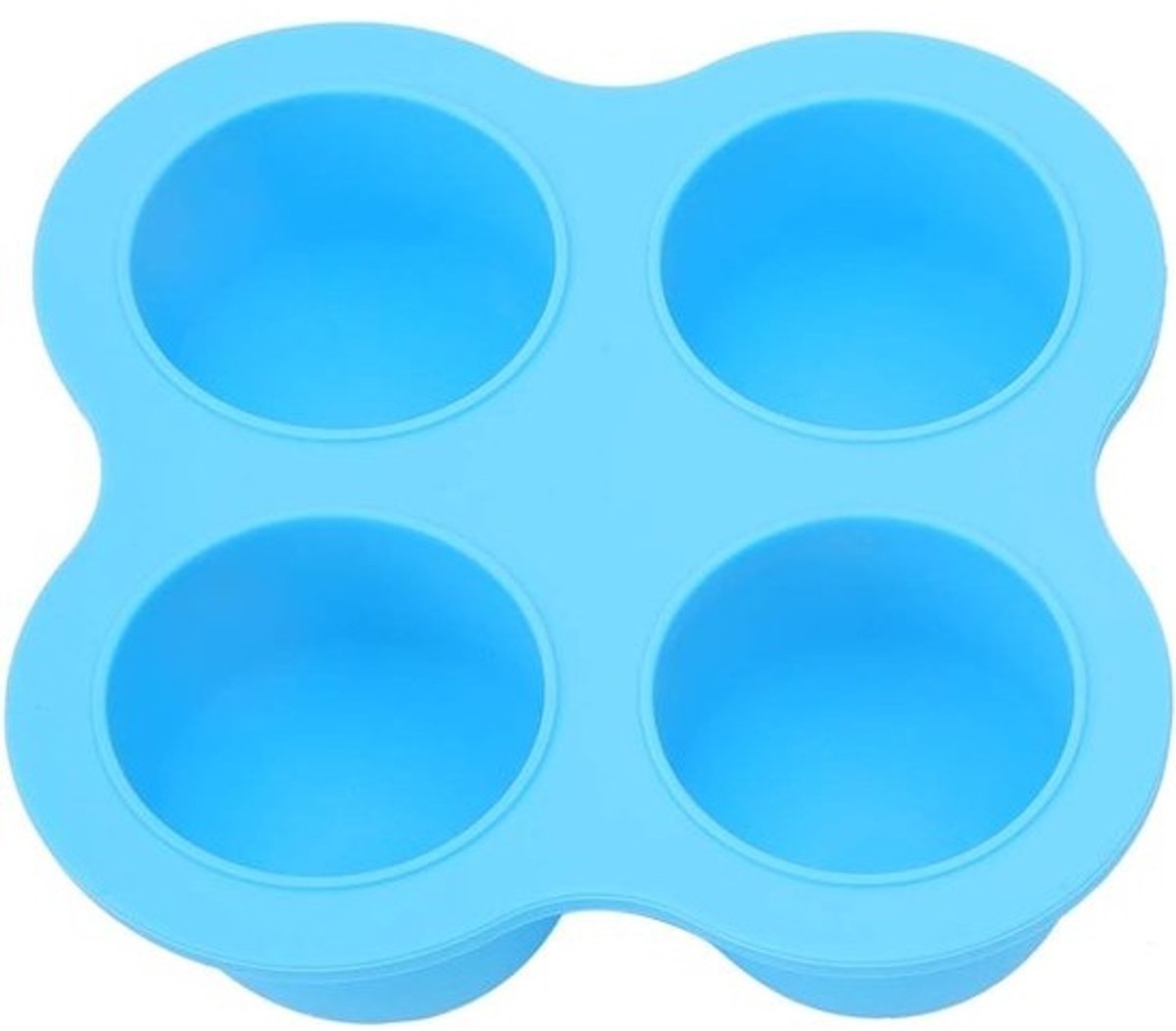 Eier Stomer - Bite Mold - Keuken Gereedschap - 4 Gaten - 14 x 14 x 5 cm - Blauw
