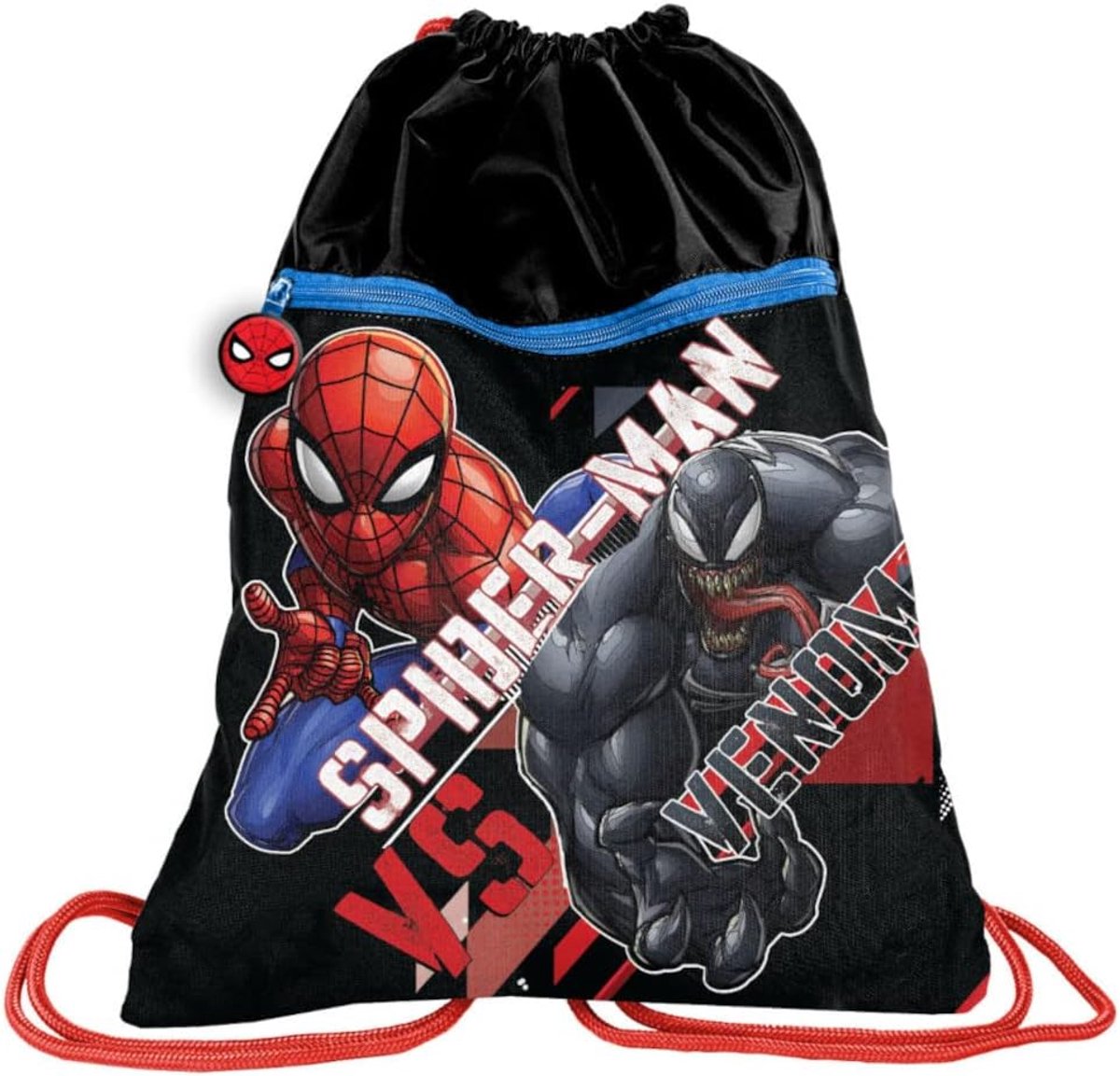 Premium kindergymtas/sporttas - 43 x 34 cm - Spiderman - zwart
