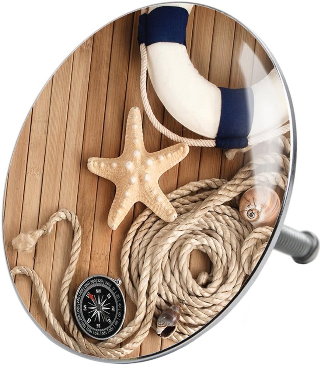 Badkuipstop Maritime, bedekt het complete afvoergebied, hoogwaardige kwaliteit ✶✶✶✶✶