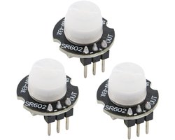 SR602 Module voor Bewegingssensor DC 3,3V-15V Pyro-elektrische Infraroodsensor Inductieschakelaar Hoge Gevoeligheid voor Arduino PI(Verpakking van 3)