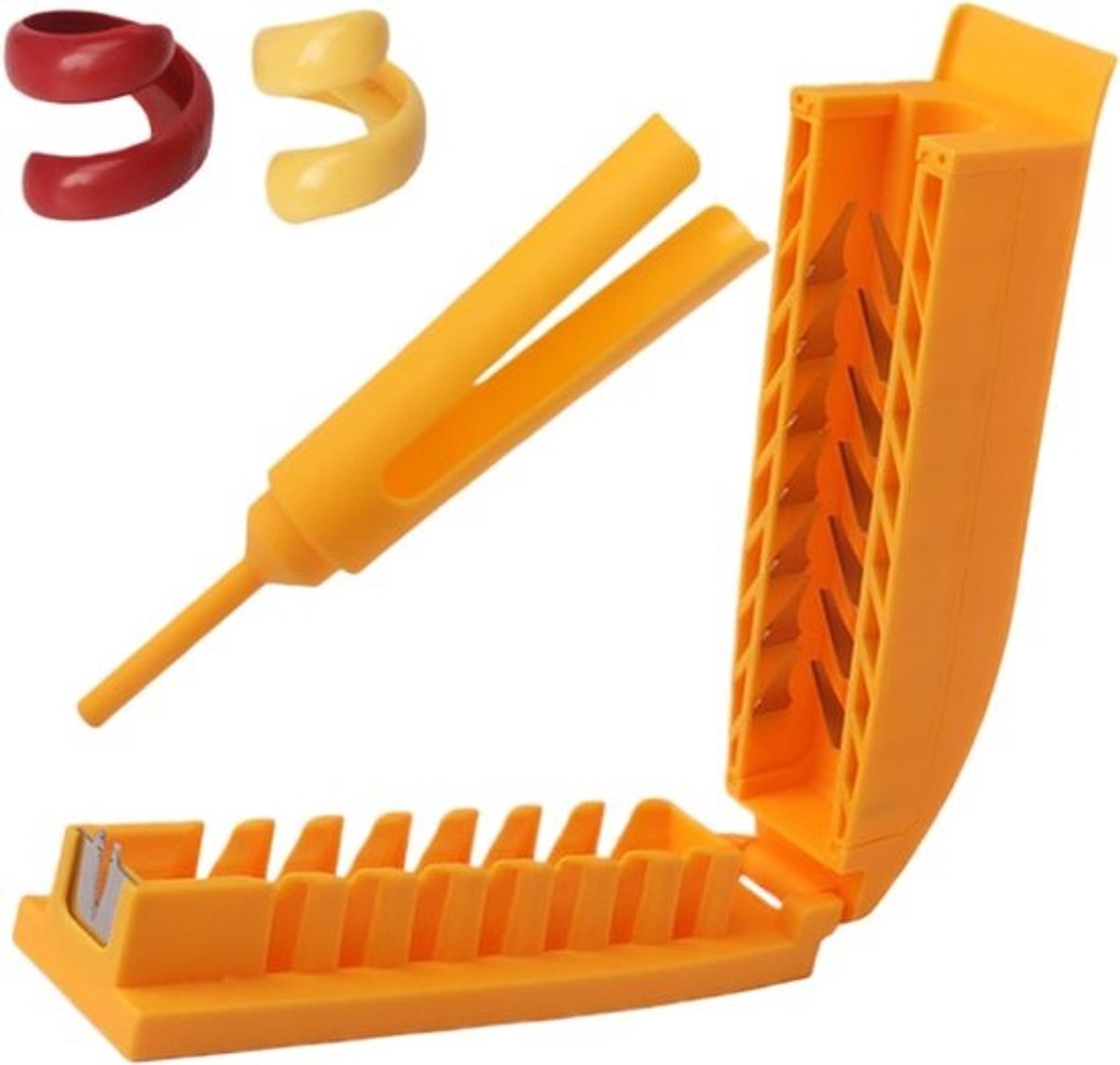 Worst Snijder - Hotdog Snijder - BBQ Camping Keuken - Ergonomisch Antislip - 24 cm Lengte