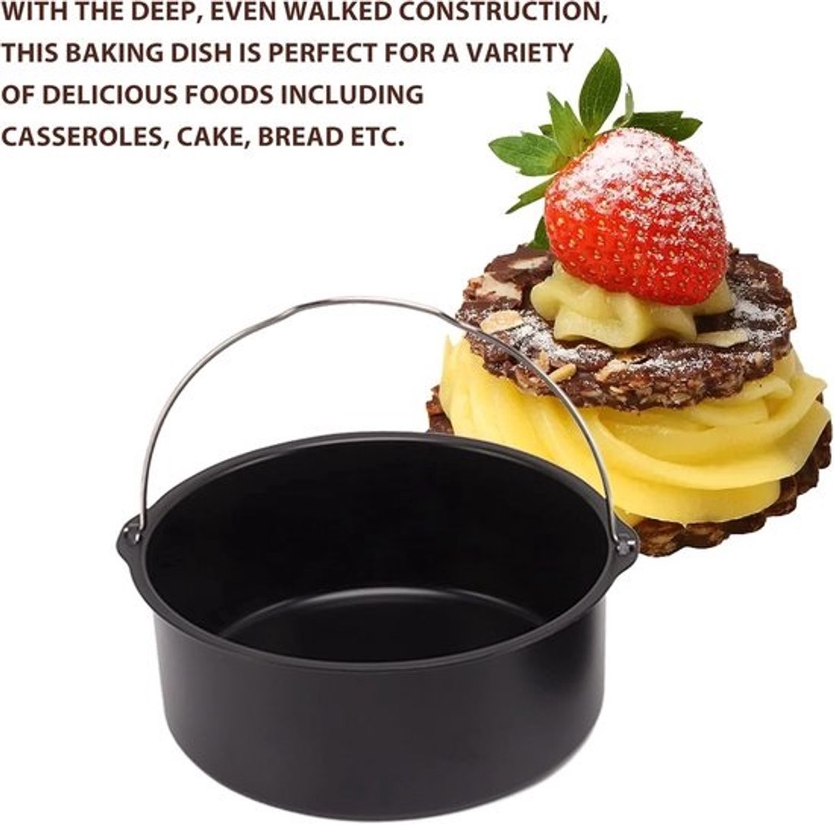Luchtfriteuse Accessoireset - Keuken Gereedschap - Koken Bakken - Vaatwasserbestendig - 5-delig - Zwart