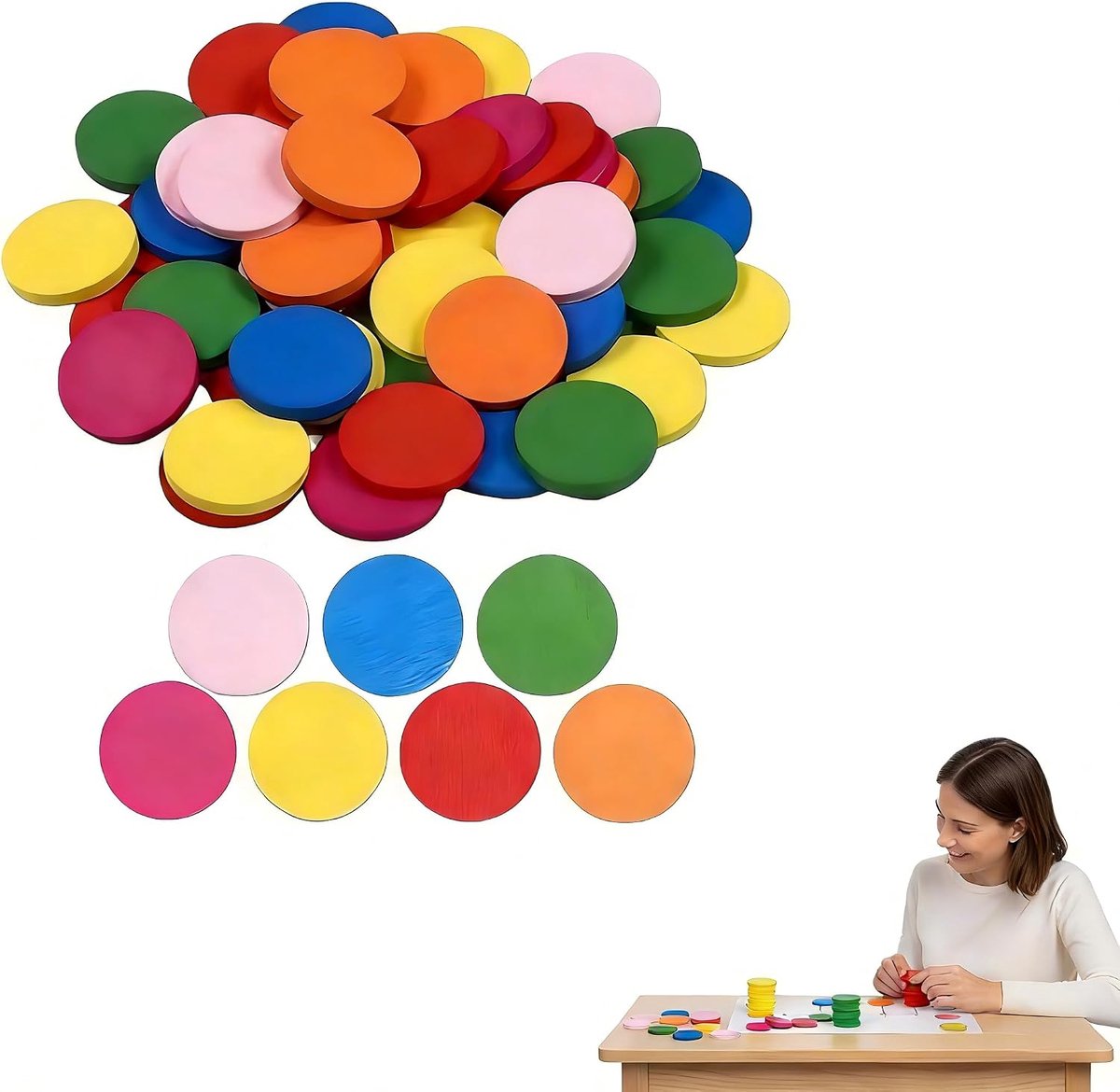 bingo chips houten speelstukken 150 stuks kleurrijk educatief speelgoed handwerkprojecten voor kinderen